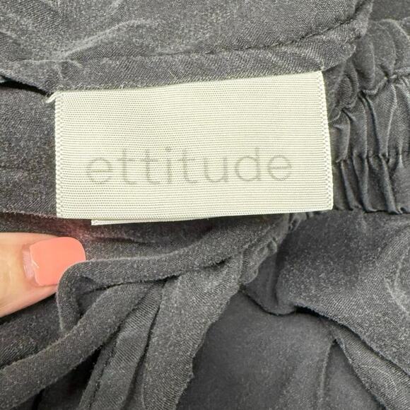 Ettitude | Long Sleeve Pajama Set | Gray/White | Medium - Picture 10 of 16